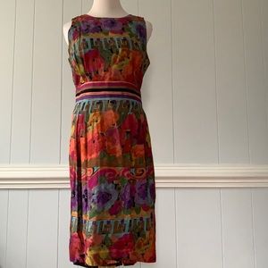 Vintage Summery Shift Dress With Back Cutouts